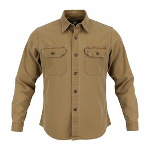 J.Crew Wallace & Barnes Shirt-Jacket in Stretch Duck Canvas Mens Medium Tan
